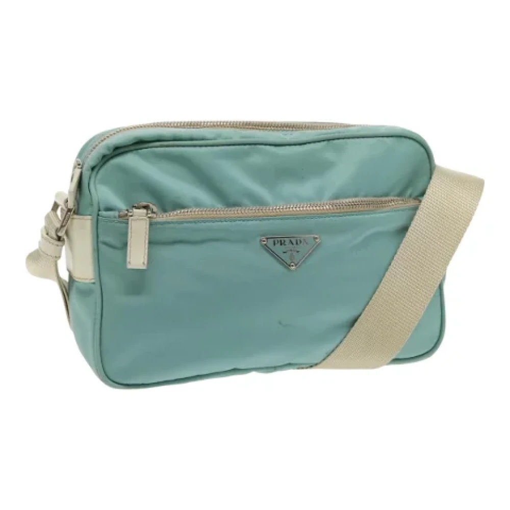 Prada Vintage Pre-owned Nylon prada-bags Blue Dames