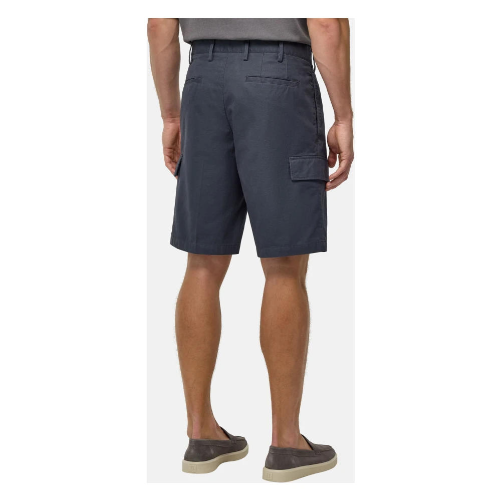 Boggi Milano Katoenen Bermuda Shorts Black Heren