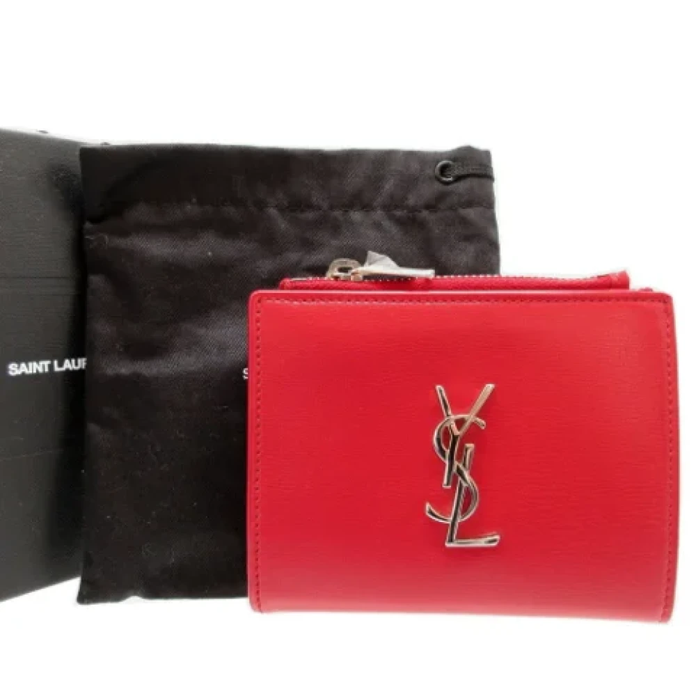Saint Laurent Vintage Pre-owned Leather wallets Red Dames