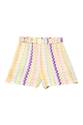 Zig zag viskosshorts