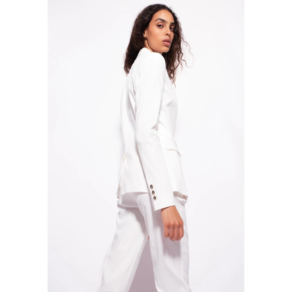 pinko Plaza Broek White Dames