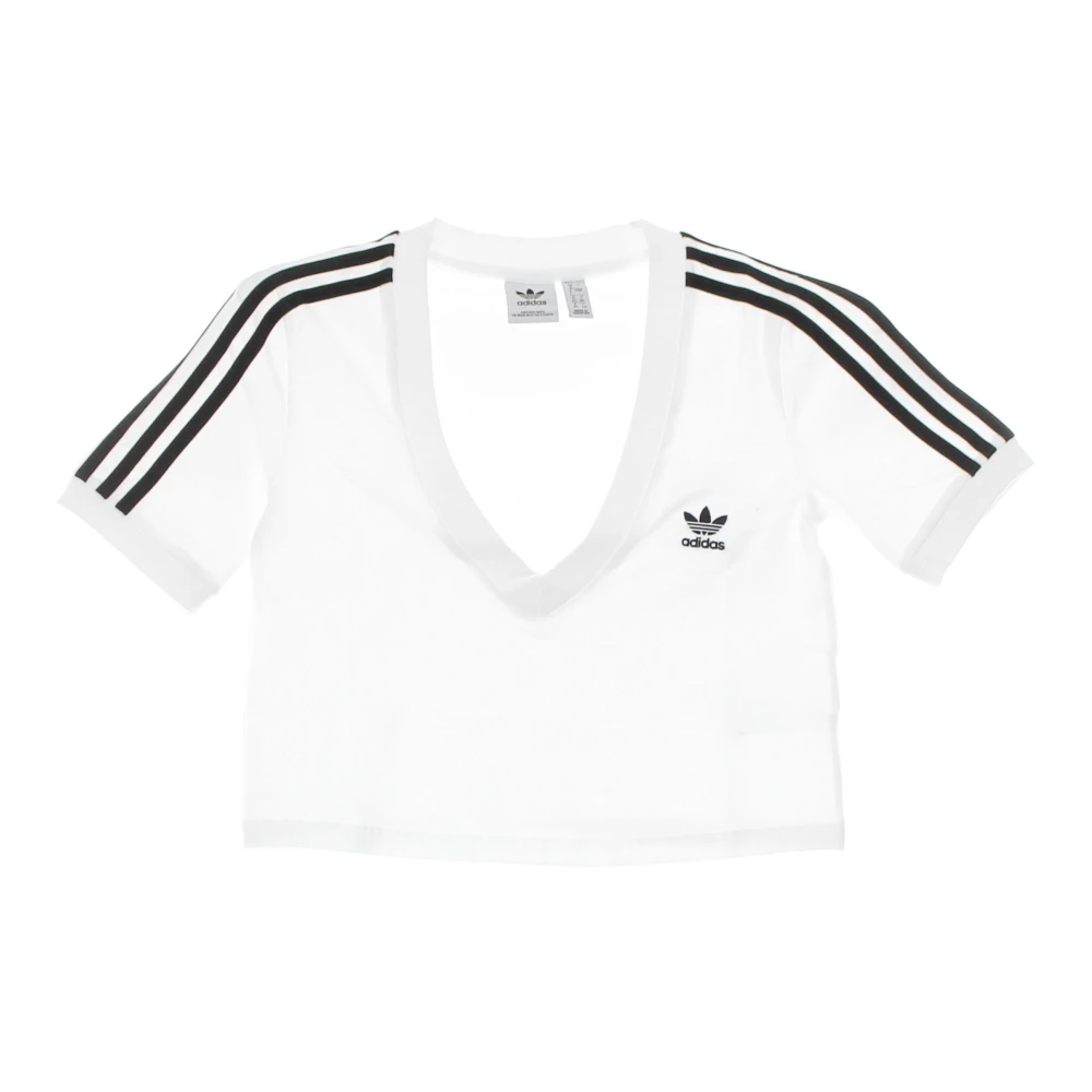 Adidas Klassisk Cropped Tee med AVA Ringning White, Dam