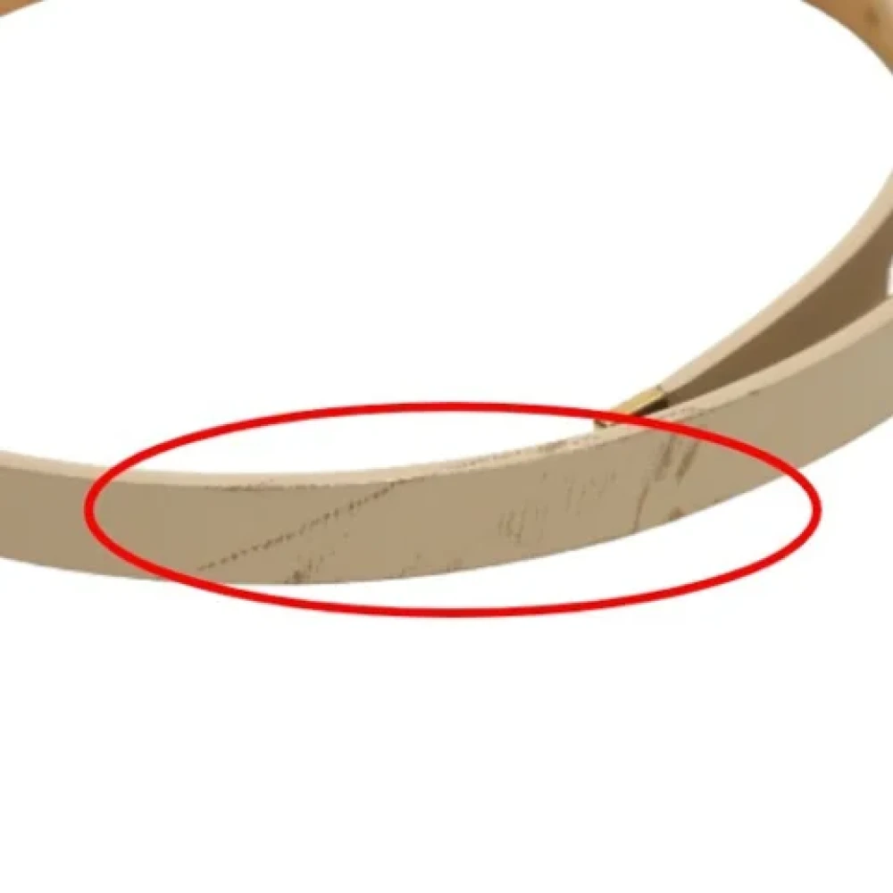Louis Vuitton Vintage Pre-owned Leather belts Beige Dames