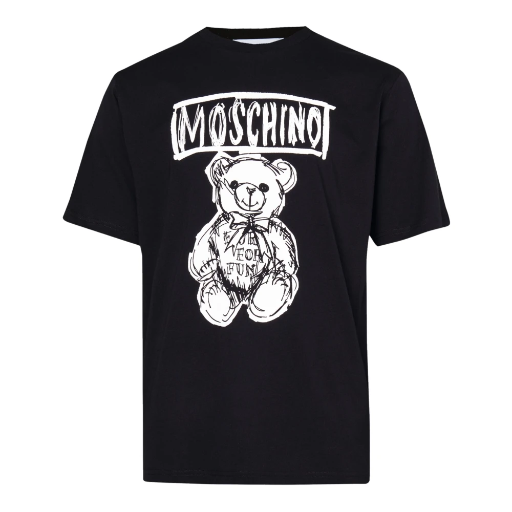 Moschino Zwart Katoenen Regular Fit T-shirt Black Heren