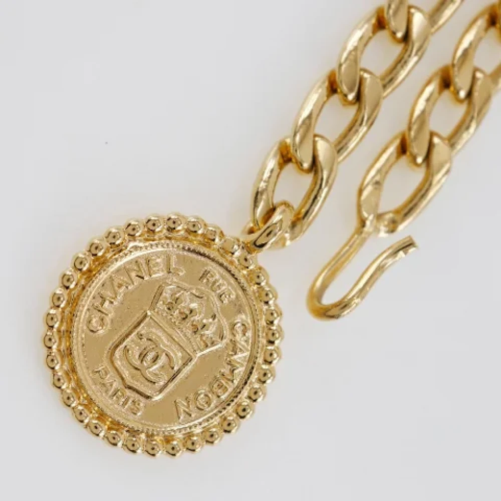Chanel Vintage Pre-owned Metal belts Yellow Dames