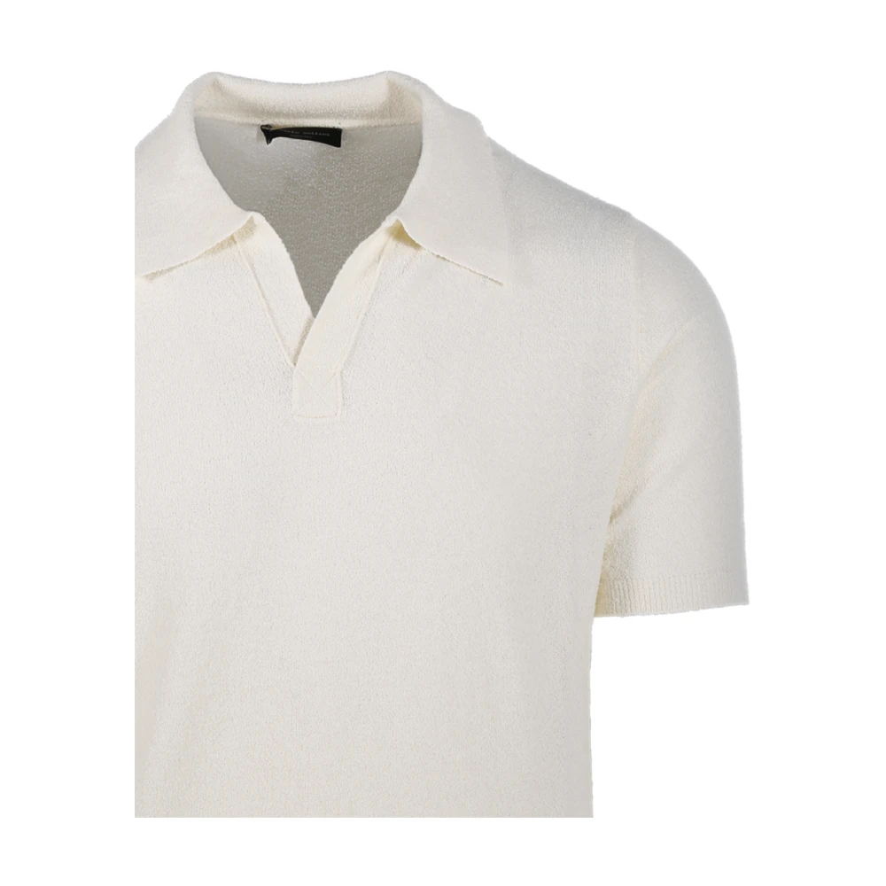 Roberto Collina Ecru Korte Mouw Sweater Beige Heren