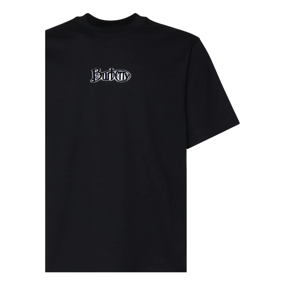 Burberry Graffiti Logo Katoenen T-shirt Steenkool Black Heren