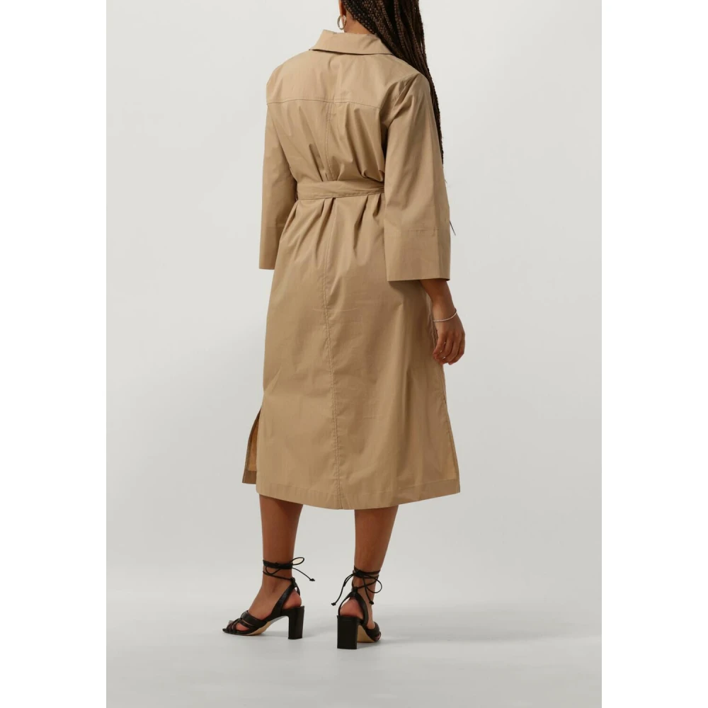 Nukus Alani Jurk Elegante Midi Jurk Brown Dames