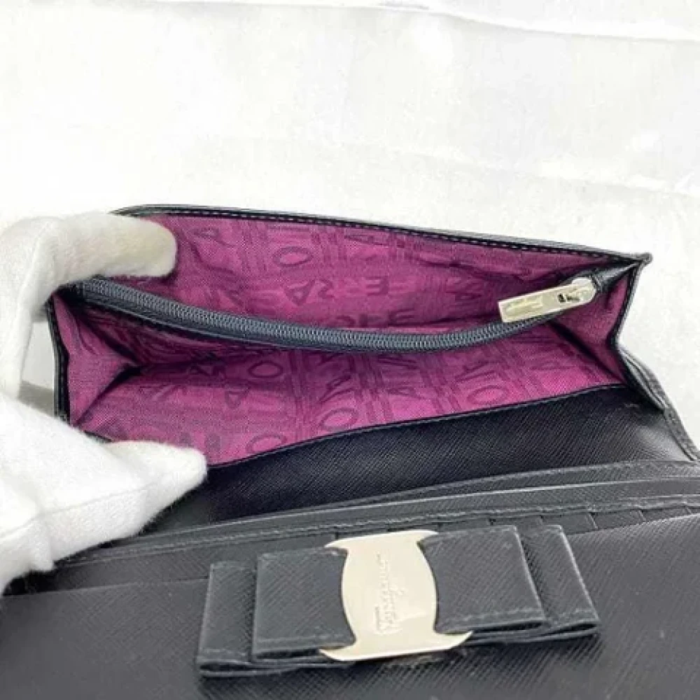 Salvatore Ferragamo Pre-owned Leather wallets Black Dames
