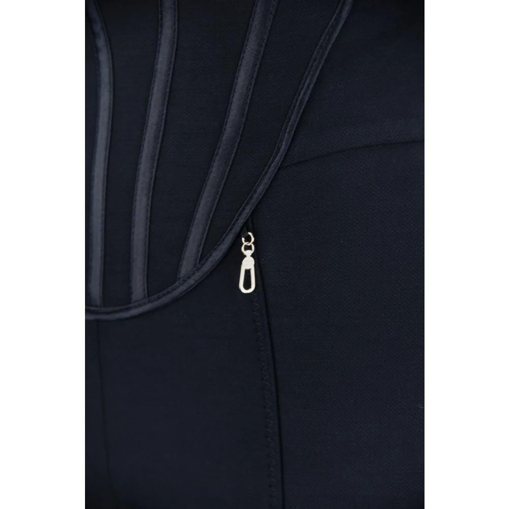 Elisabetta Franchi Ritssluiting Haak Damesbroek Black Dames