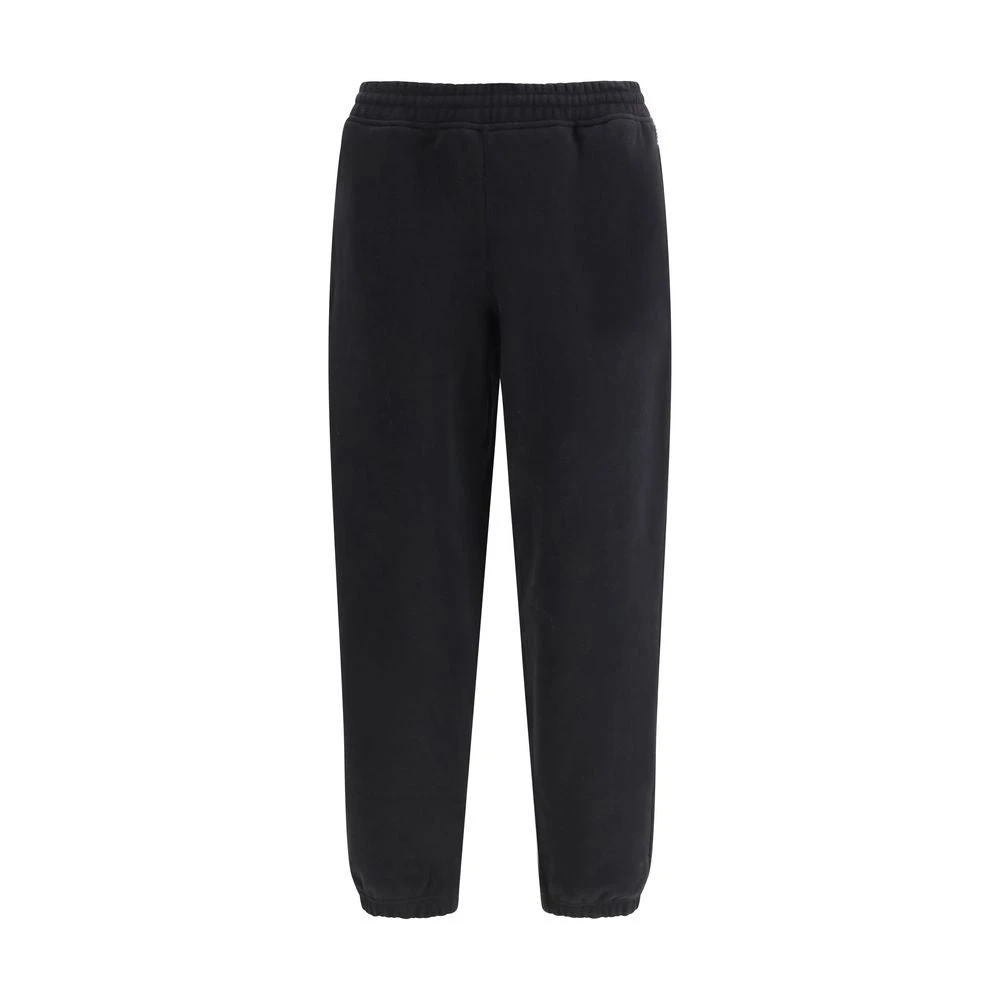 Burberry Men's Black Check Trim Cotton Jogging Trousers - Sweatpants - L- Trousers