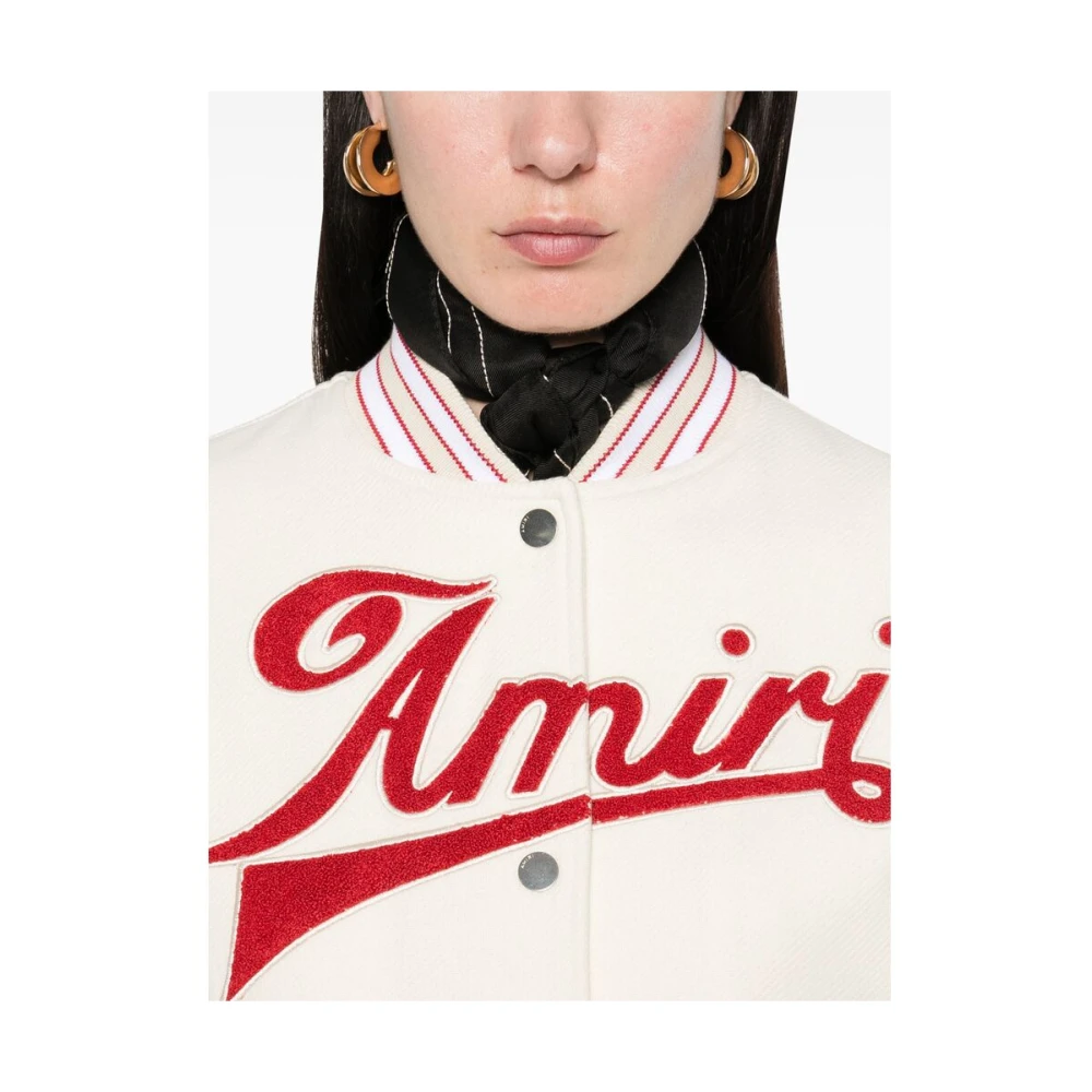 Amiri Witte Bomberjack met Rode Bies White Dames