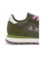 green-leather-and-fabric-casual-sneaker-women