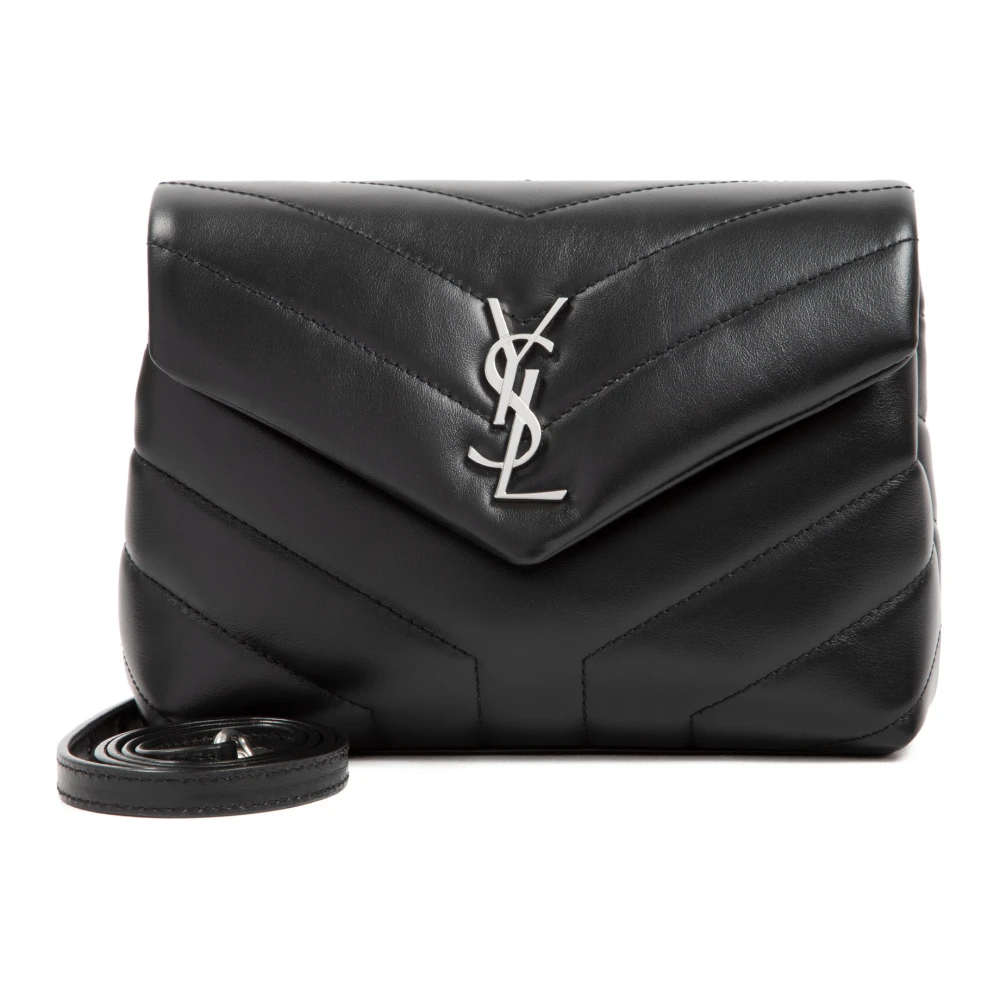 Saint Laurent Zwarte Leren LouLou Mini Tas Black Dames