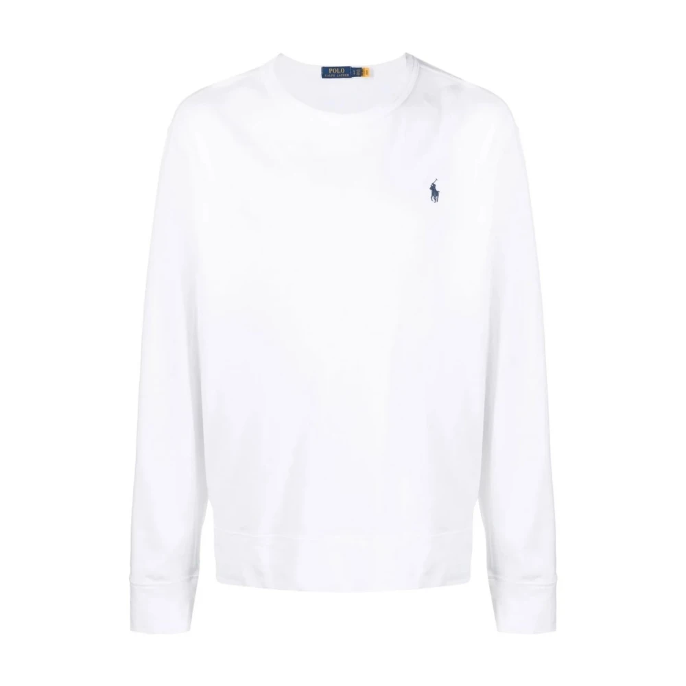 Polo Ralph Lauren Men's White Sweatshirts, Xl, Soft Cotton Sweatshirt
