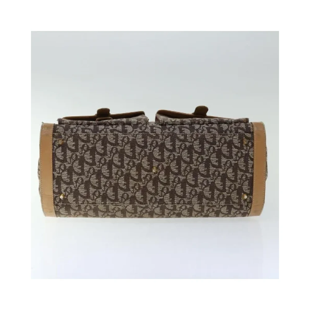 Dior Vintage Pre-owned Canvas handbags Beige Dames