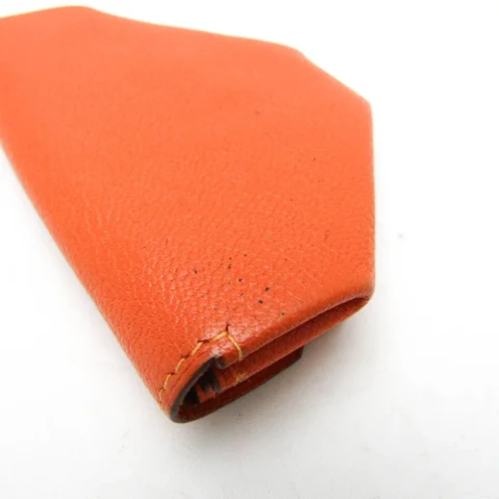Hermès Vintage Pre-owned Leather wallets Orange Dames