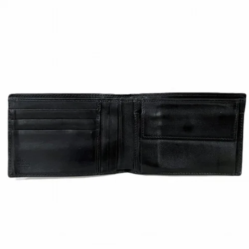 Gucci Vintage Pre-owned Leather wallets Black Dames