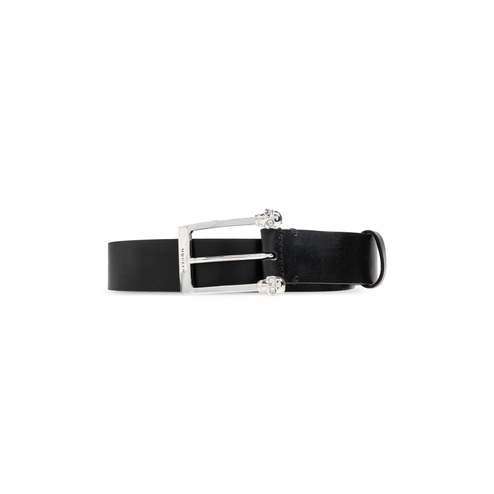 alexander mcqueen Leren riem Black Heren