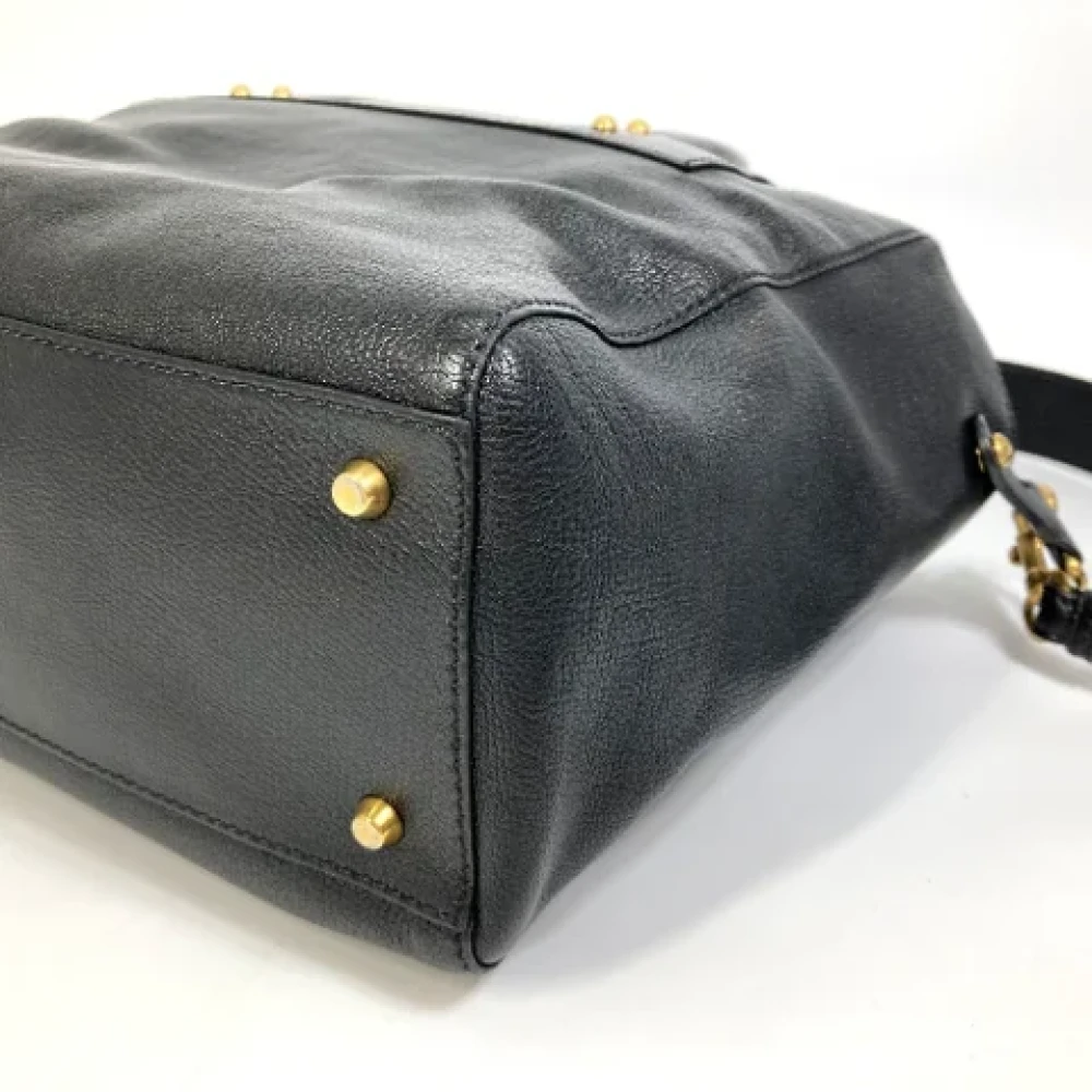 Dior Vintage Pre-owned Leather dior-bags Black Dames