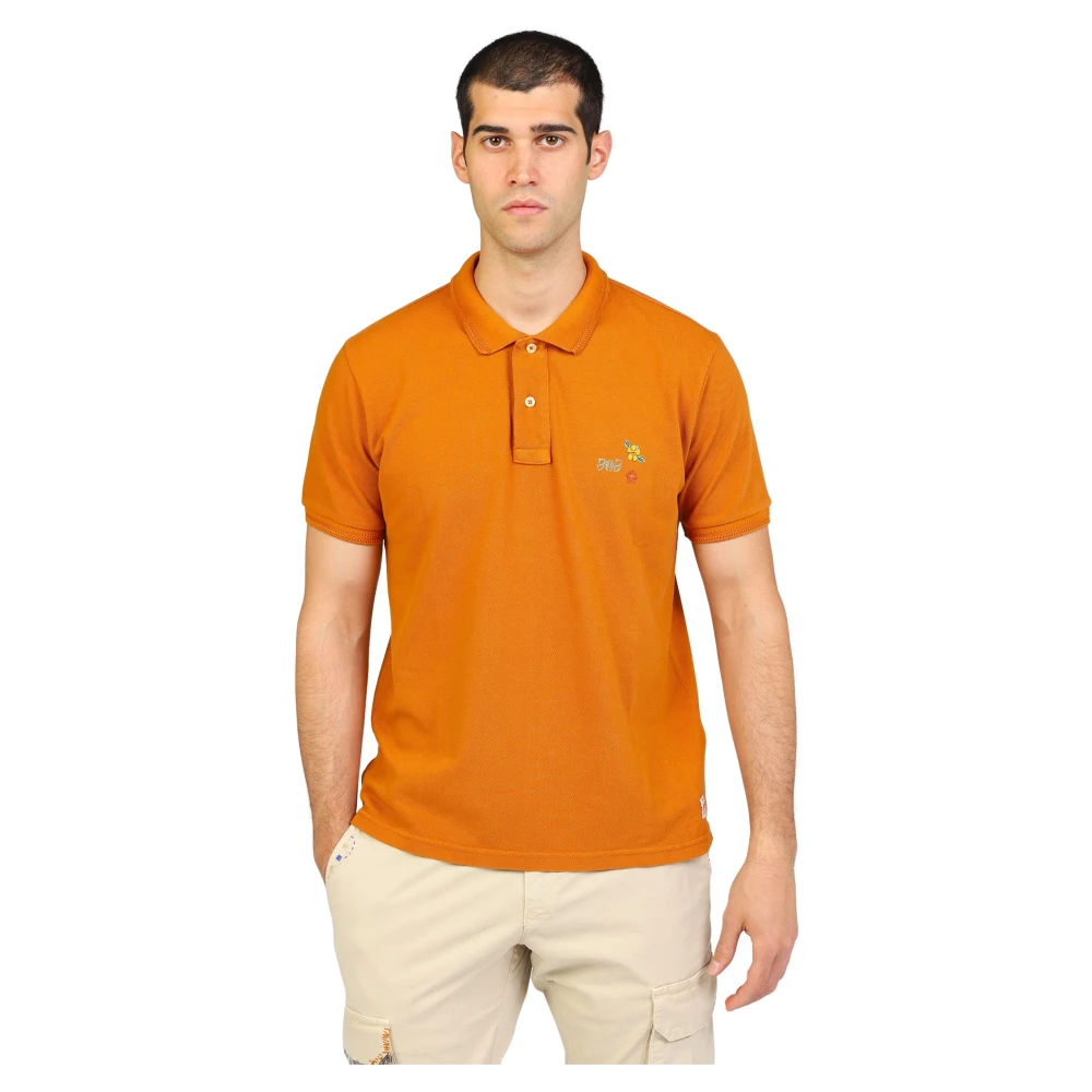 BOB Handgeschilderd Polo Shirt Orange Heren