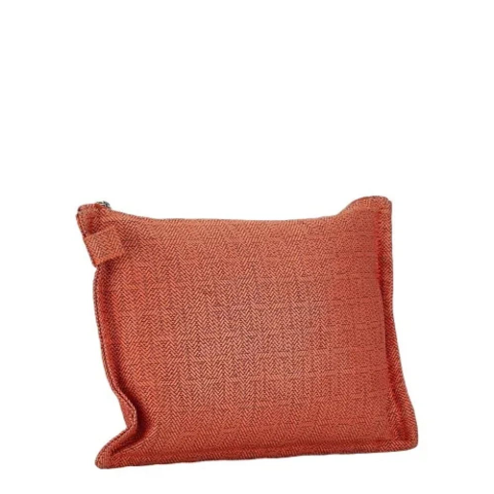 Hermès Vintage Pre-owned Canvas clutches Orange Dames