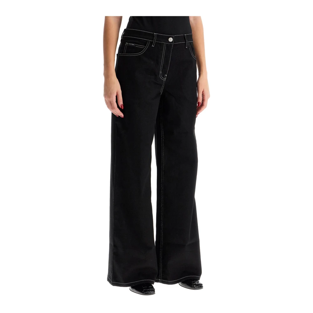 Courrèges Baggy Hammer Jeans Black Dames