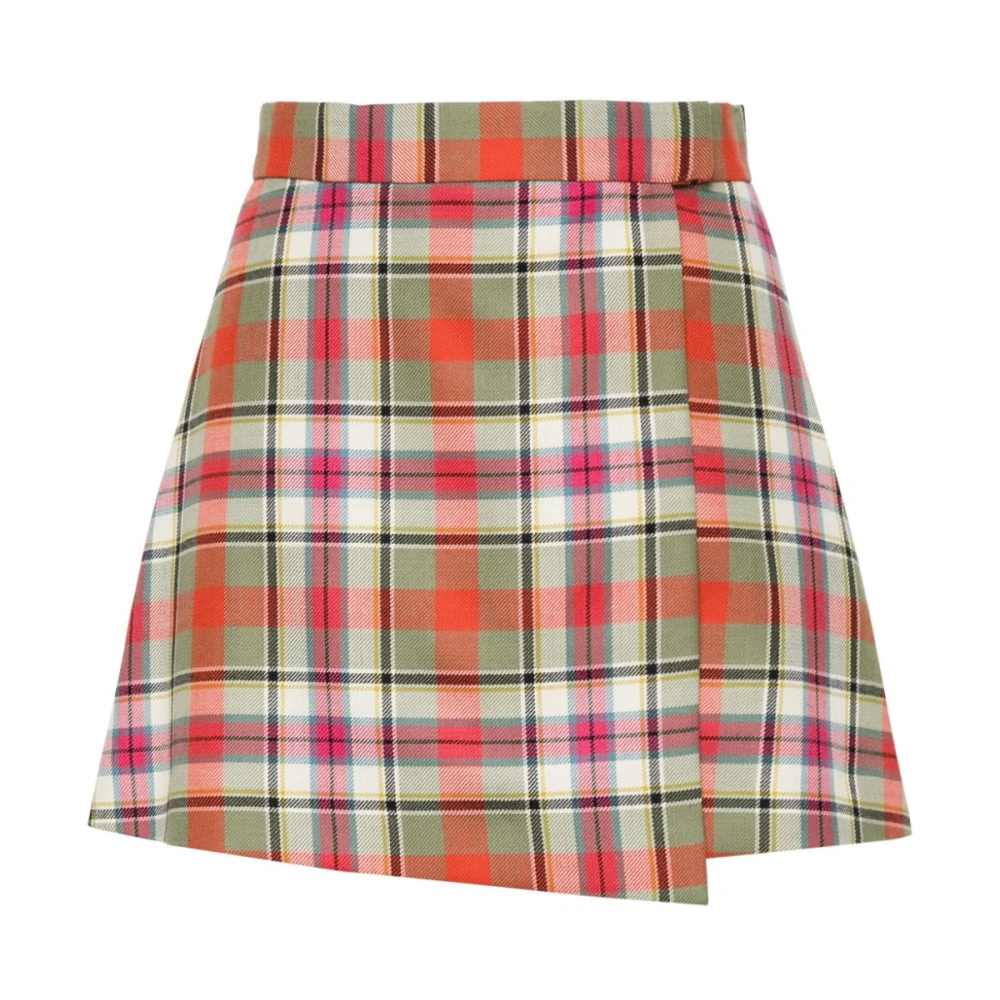 Vivienne Westwood Geruite Wikkelrok Rood Multicolor Dames