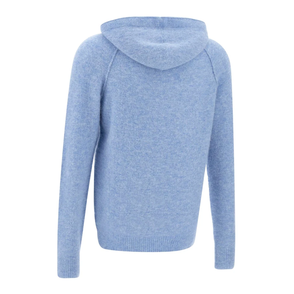 MC2 Saint Barth Piccadilly Alpaca Blend Hoodie Trui Blue Heren