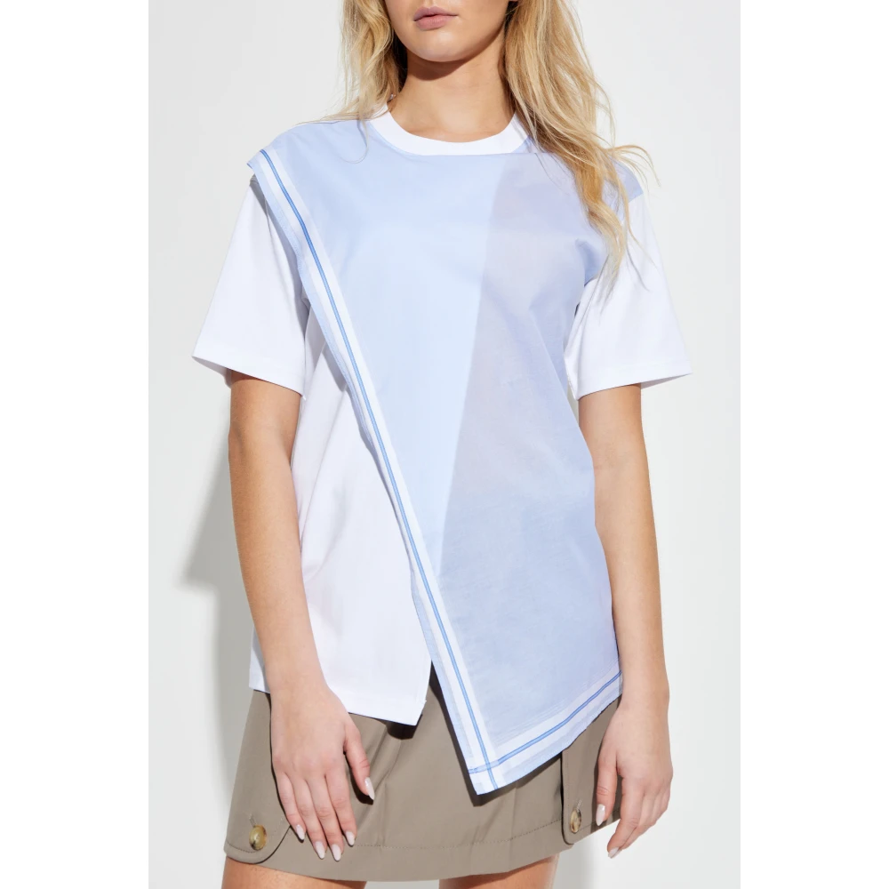 Moschino T-shirt met logo Blue Dames