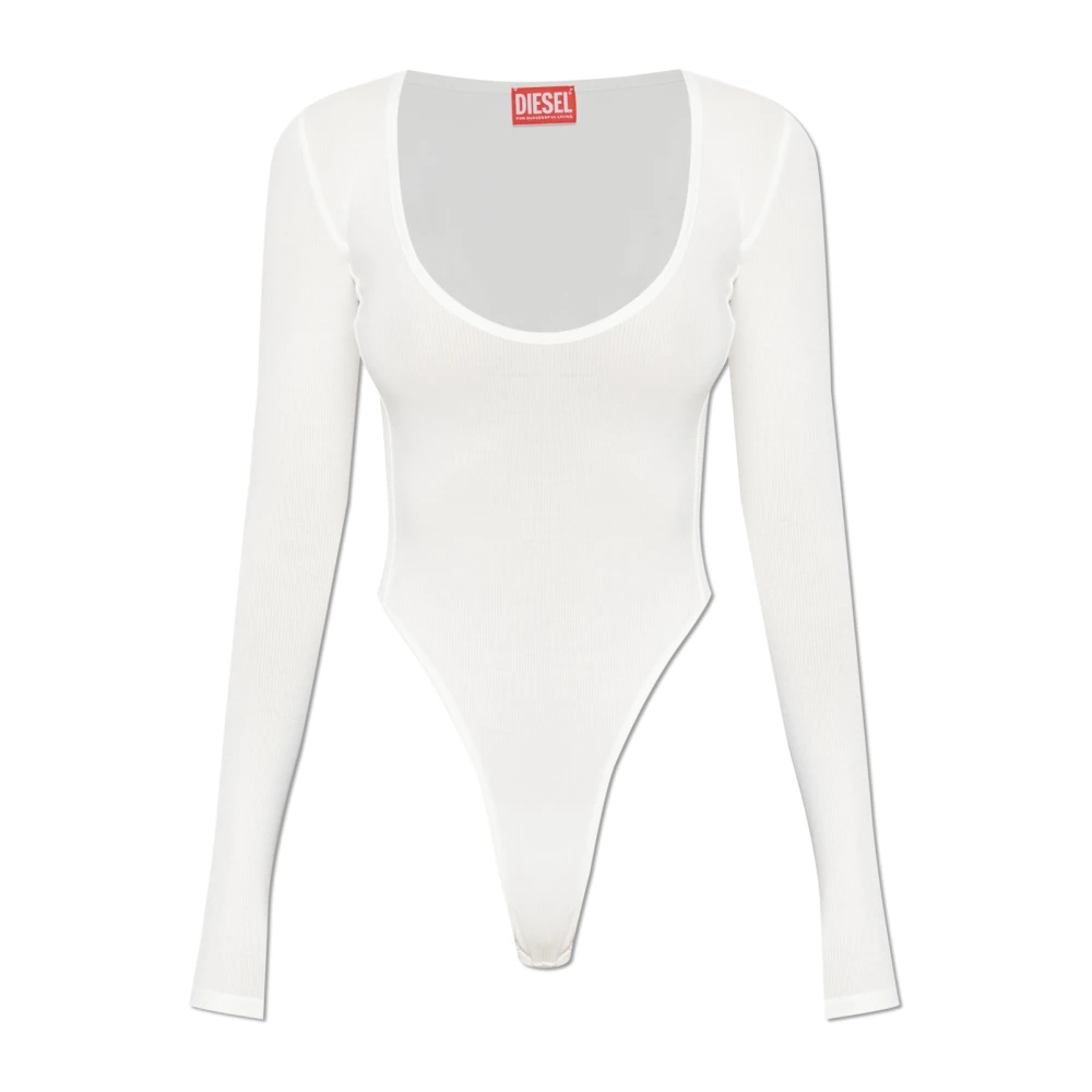 Diesel Vrouw Wit Tops Dames, 2XS, T-Bodyn Bodysuit