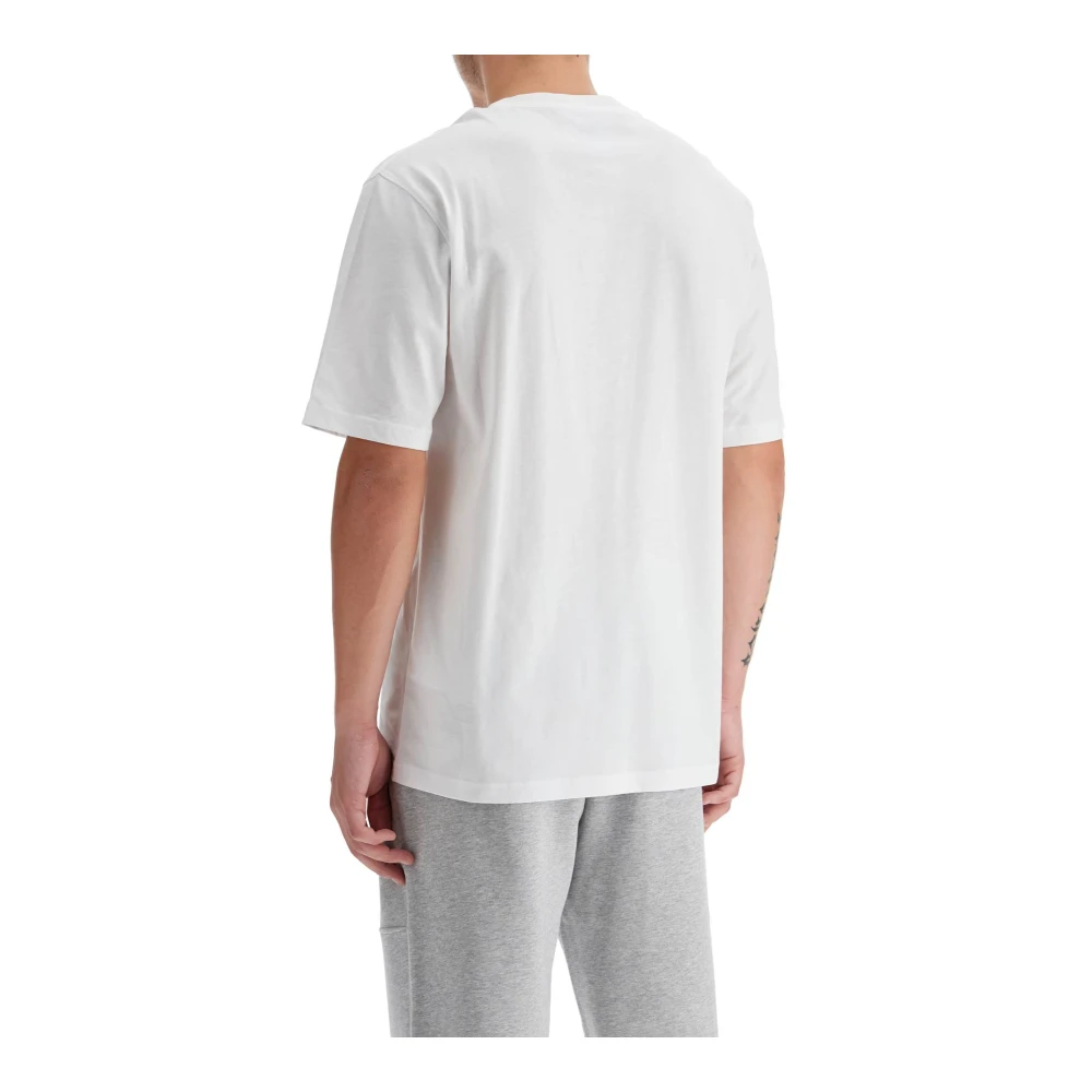 Moschino Teddybeermotief Crew Neck T-shirt White Heren