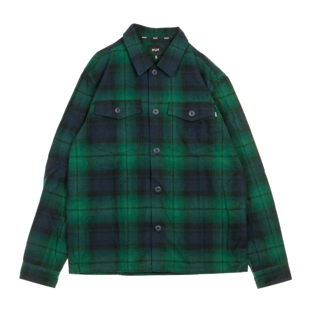 HUF Heren Lange Mouw Geweven Overhemd Multicolor Heren