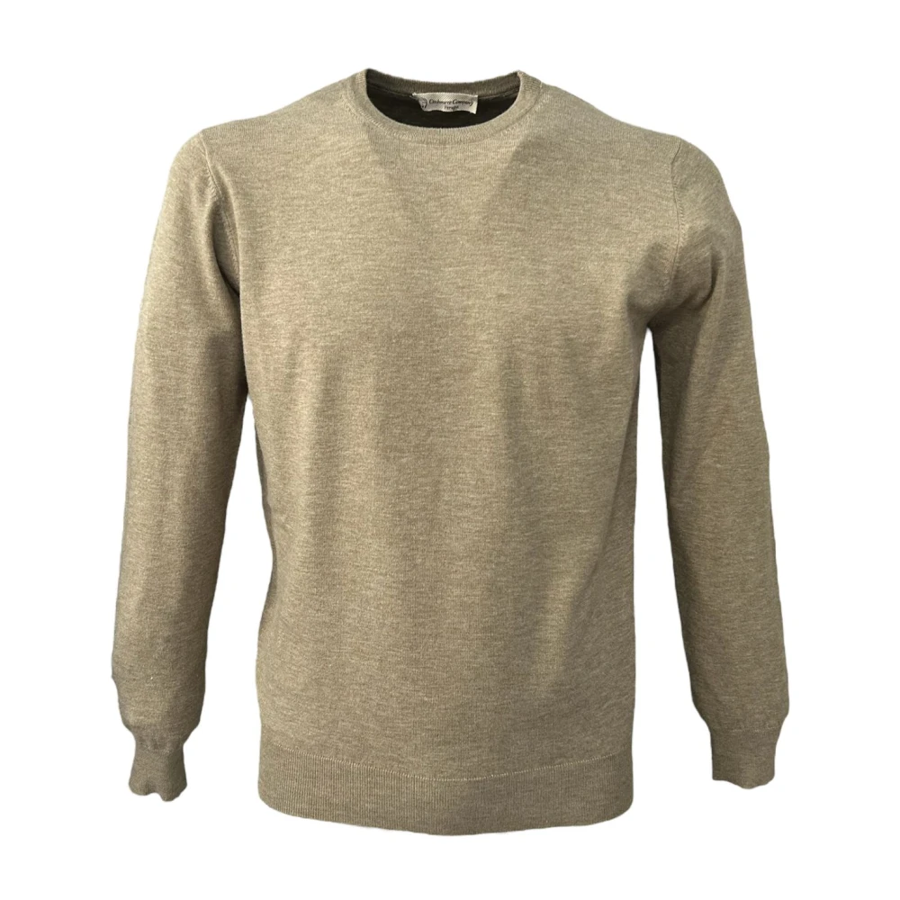 Cashmere Company Crew Neck Sweater Beige Heren