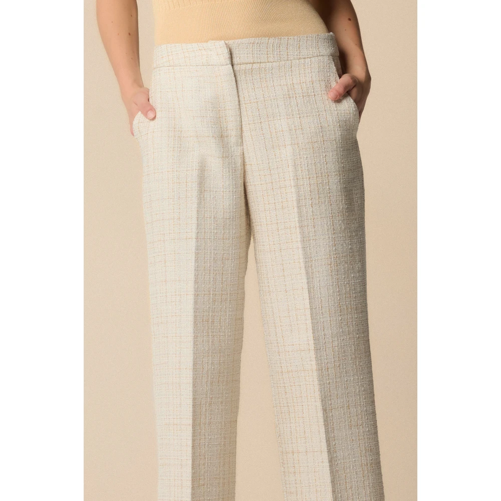 Kocca Klassieke Straight Leg Broek Beige Dames