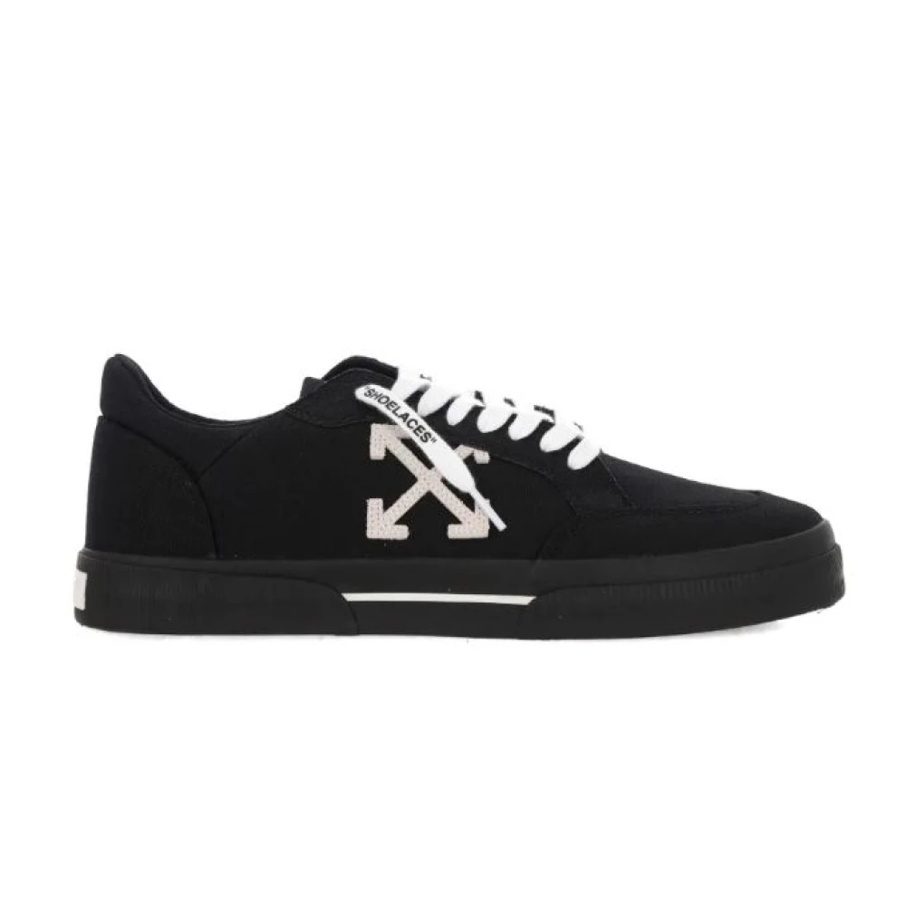 Off White Vulcanized Canvas Low-Top Trainers - Male - Sneakers - Black - 10 Uk - Shoes