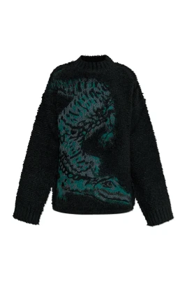 Runway Jacquard Crocodile Sweater