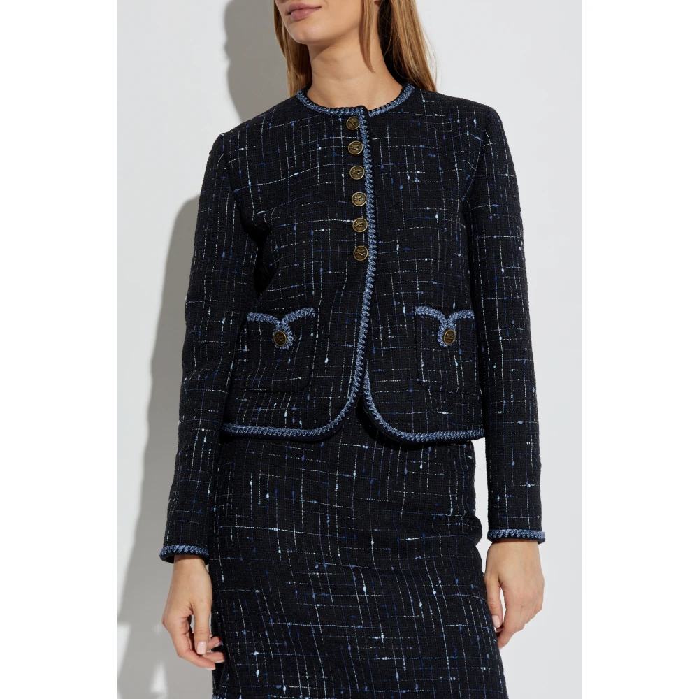 ETRO Tweed jas Blue Dames