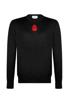 Svart Skull Logo Jumper Tröja