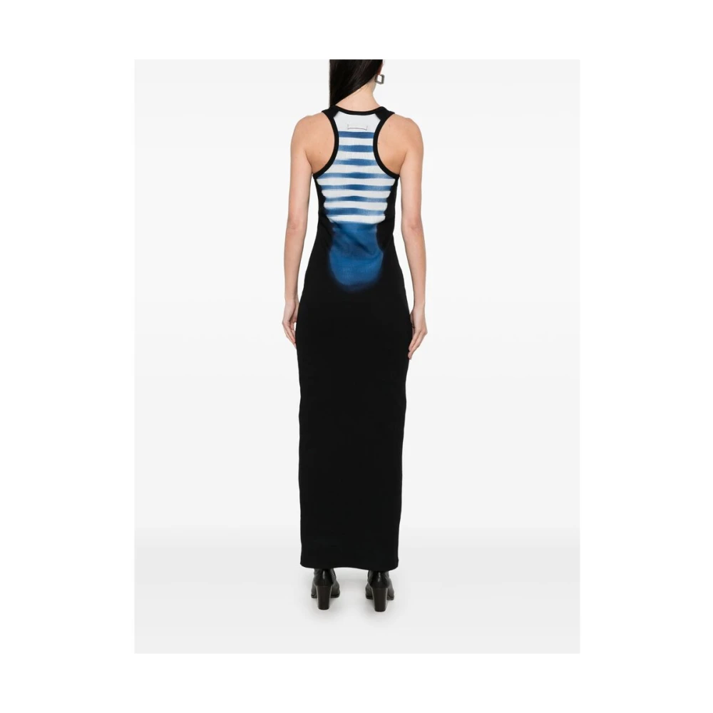 Jean Paul Gaultier Zwarte Mouwloze Racerback Jurk Black Dames