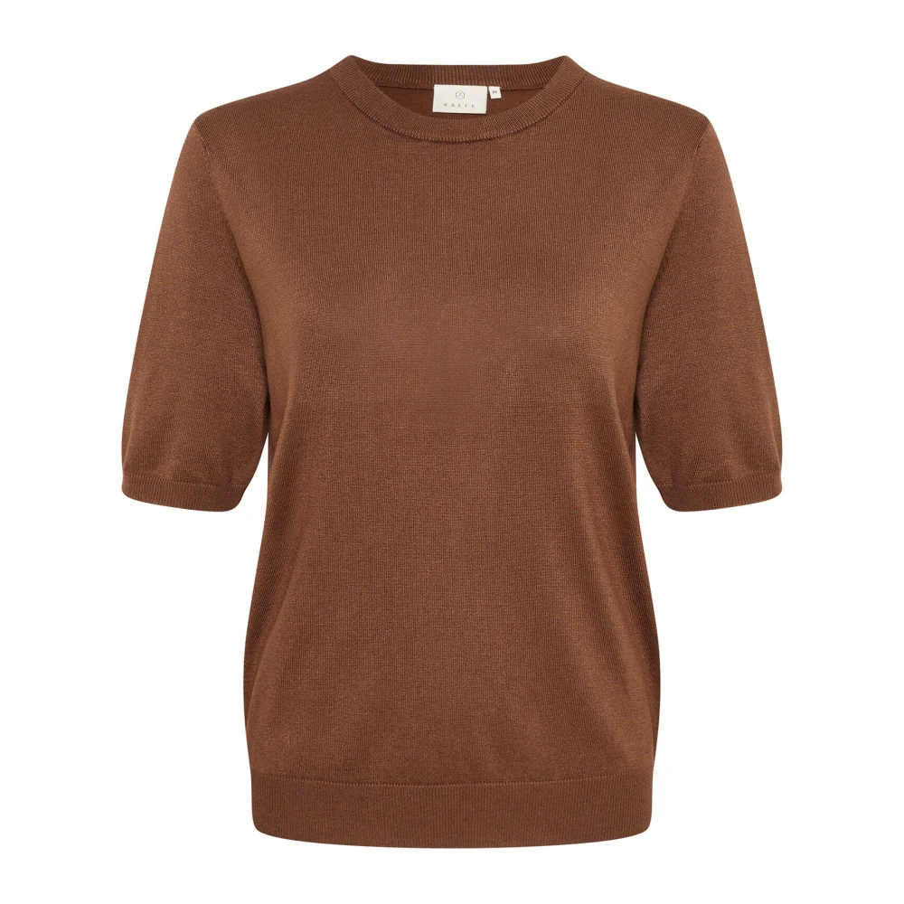 Kaffe Round-neck Knitwear Brown Dames