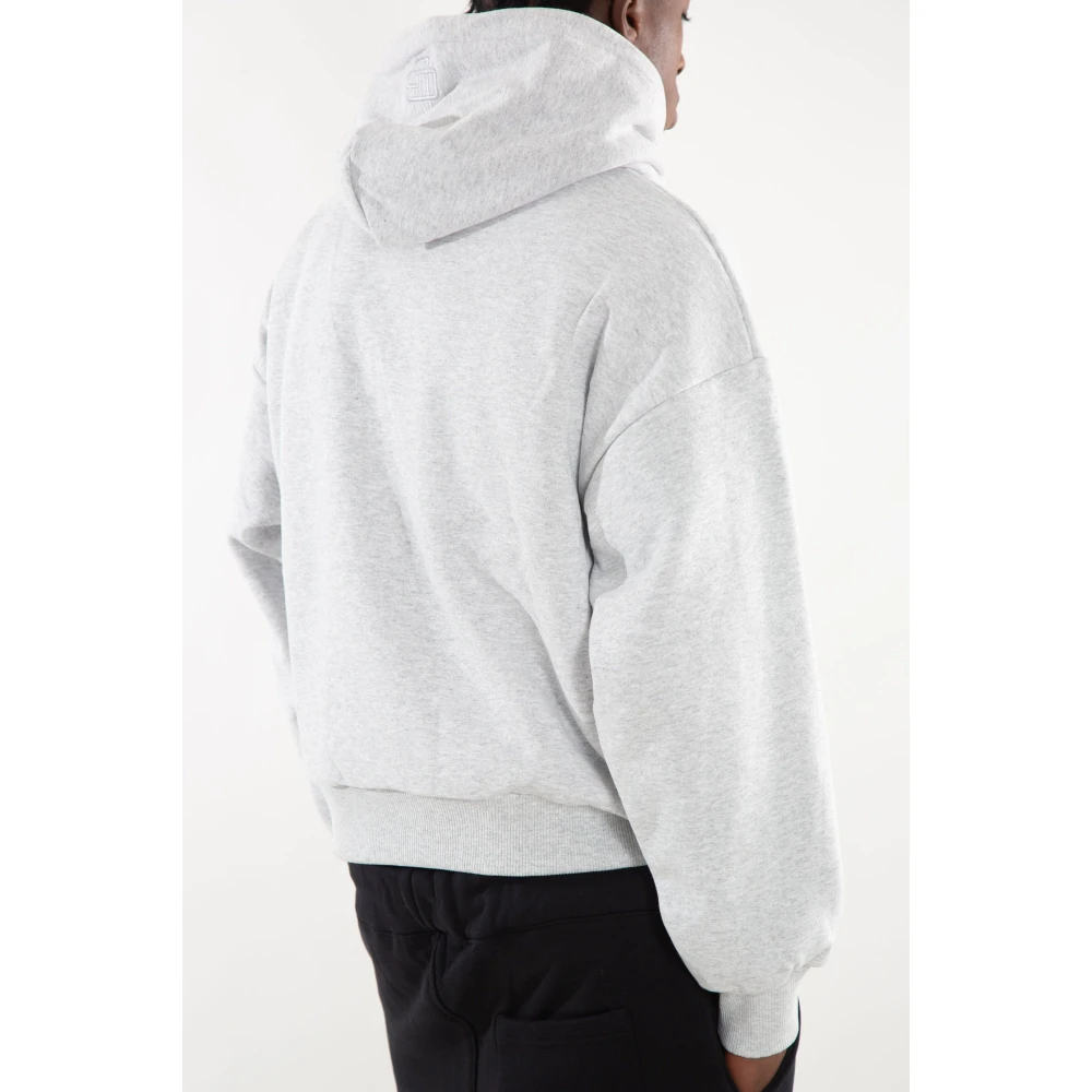 Garment Workshop Boxy Hoodie in Double Layer Stijl Gray Heren