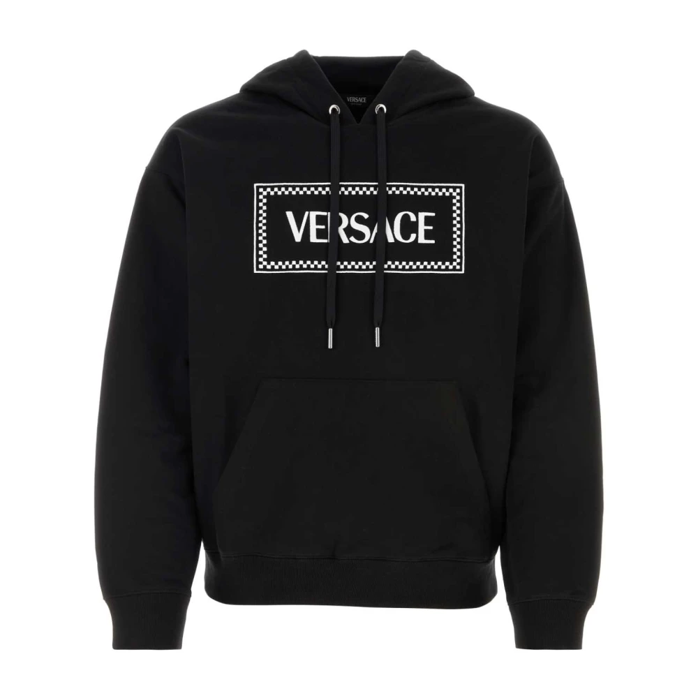 Versace Zwarte katoenen sweatshirt Black Heren