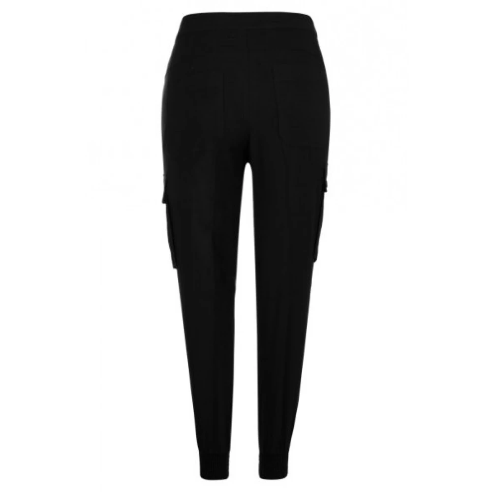 Twinset Cargo broek met geribbelde manchetten Black Dames