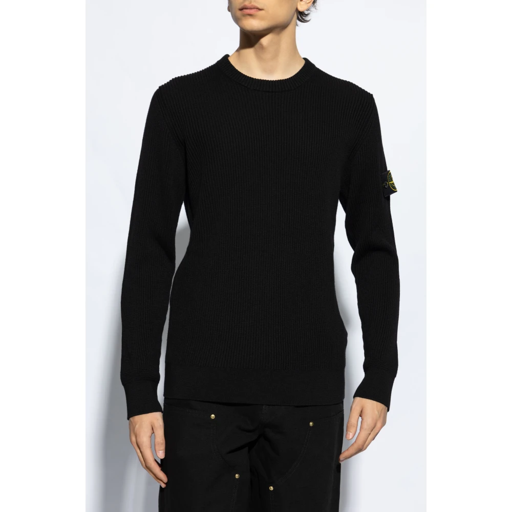 Stone Island Wollen trui Black Heren