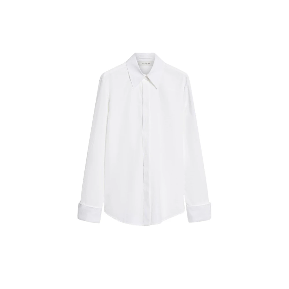 SPORTMAX Witte Katoenen Poplin Overhemd White Dames