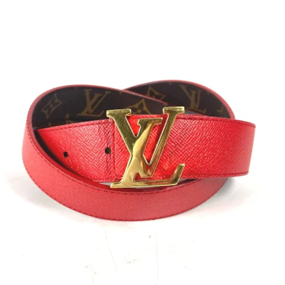 Louis Vuitton Vintage Pre-owned Cotton belts Red Dames