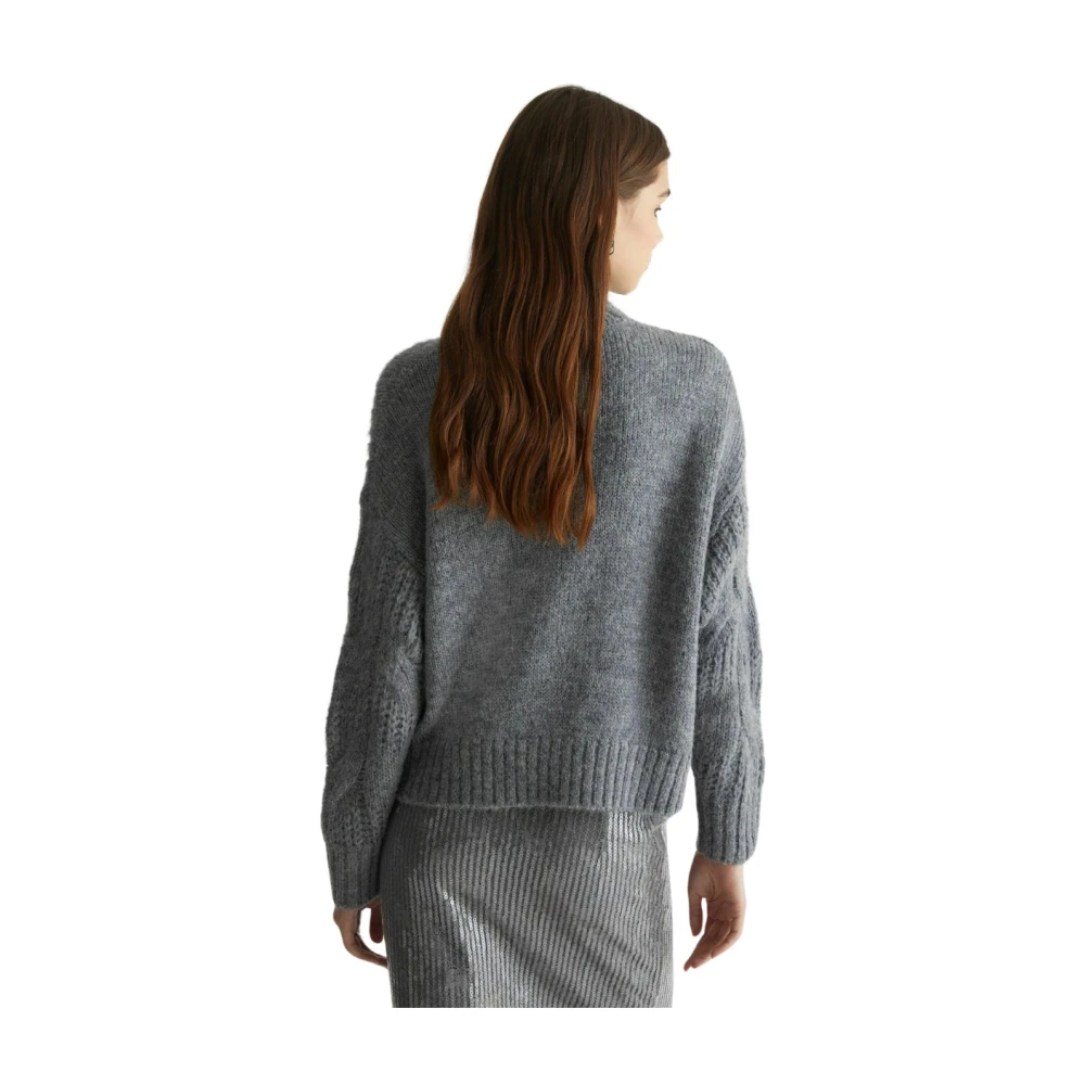Liu Jo Turtleneck Sweater Gray Dames