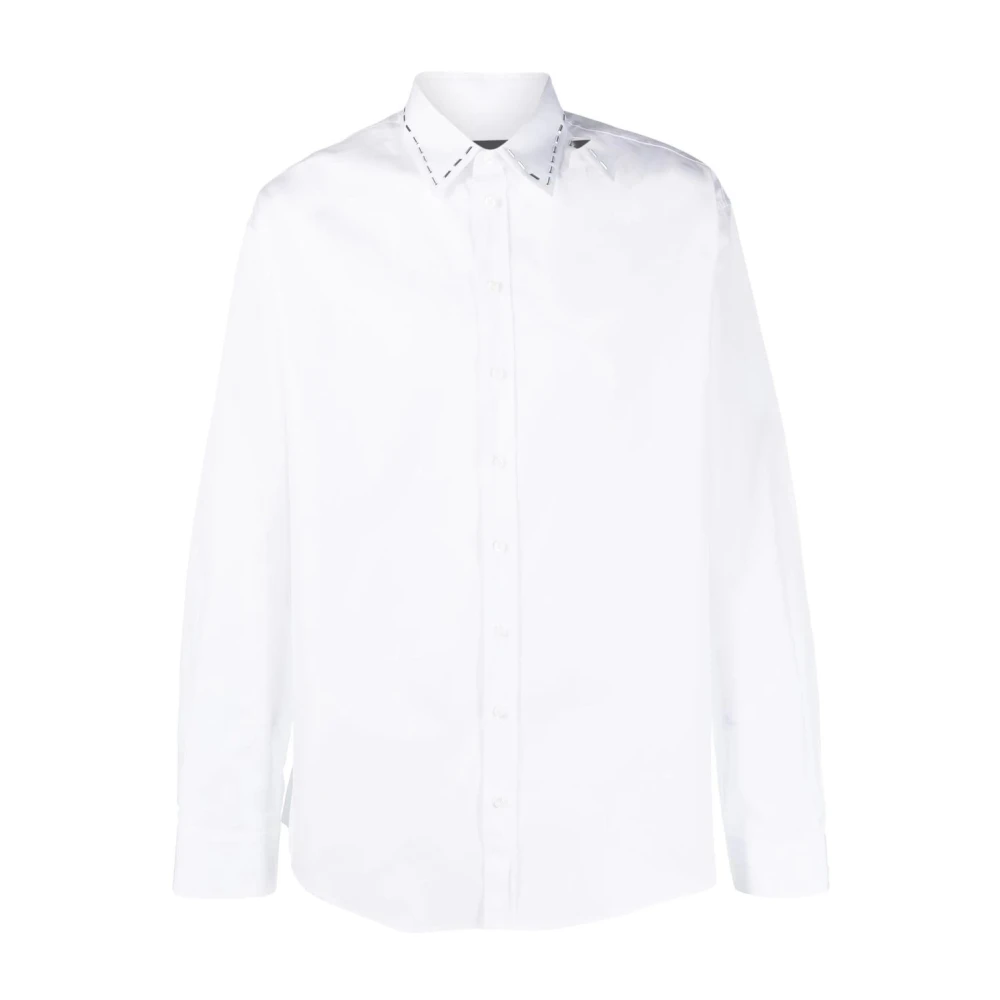 Dsquared2 Casual Katoenen Overhemd voor Mannen White Heren