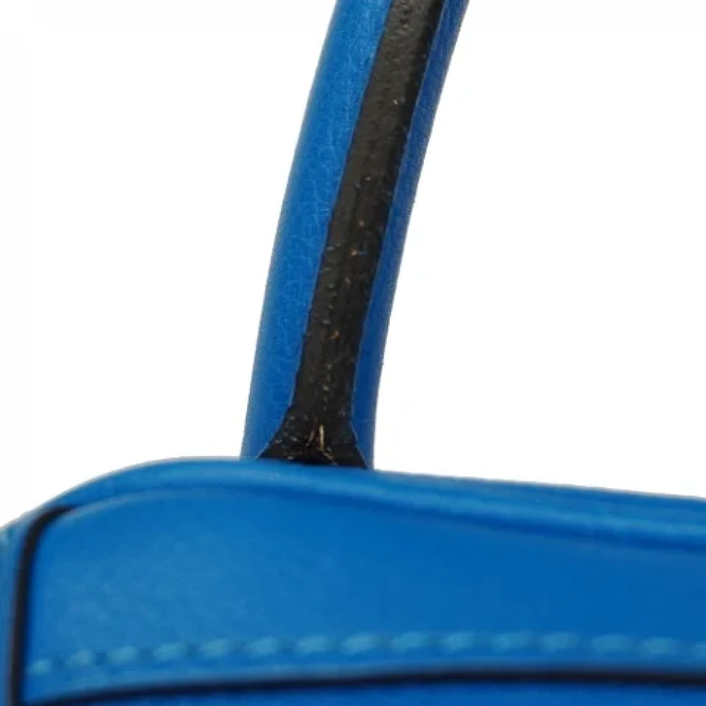 Hermès Vintage Pre-owned Leather handbags Blue Dames